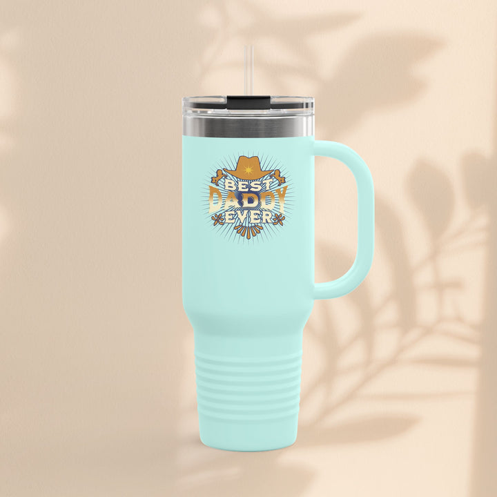 Best Dad Ever Insulated Travel Mug - 40oz Coffee Cup for Dad's Daily Adventures