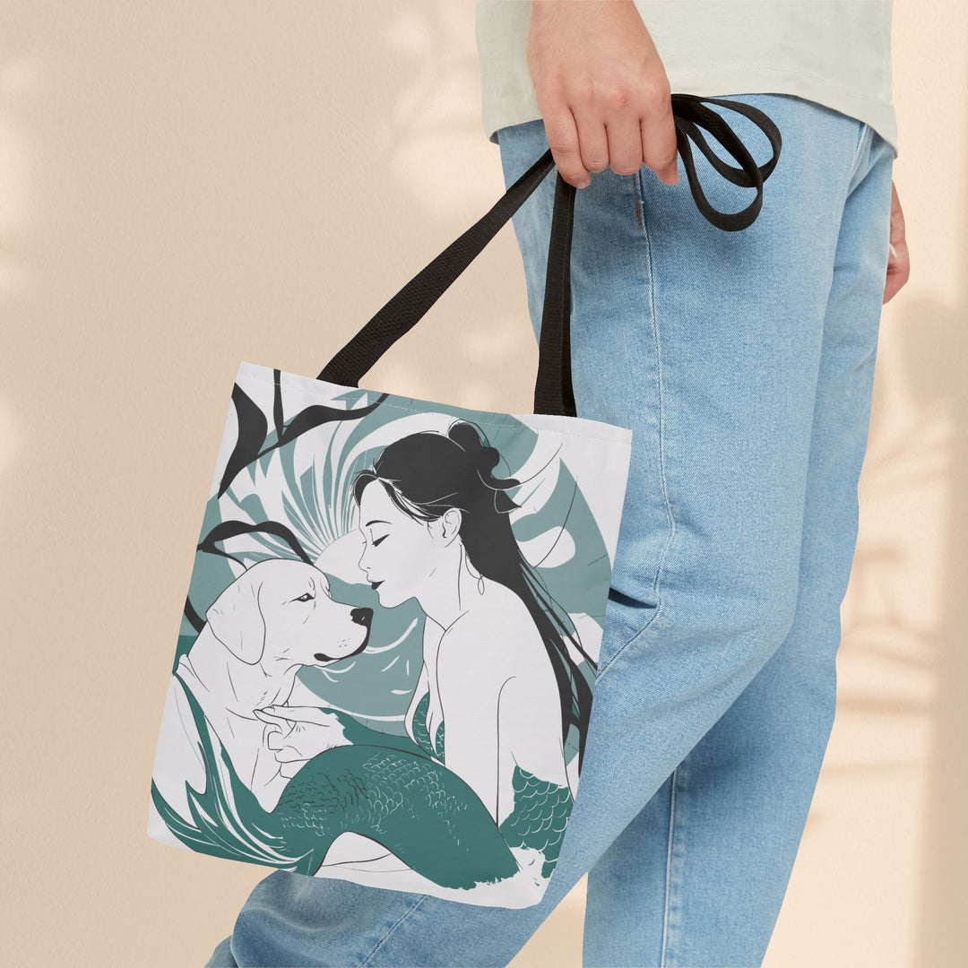 Tote Bag  - Japanese Mermaid with Dog