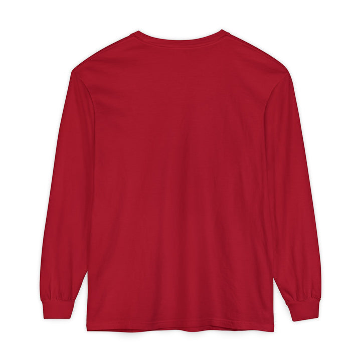 Unisex Garment-dyed Long Sleeve T-Shirt - Eating Christmas Cookies For Two