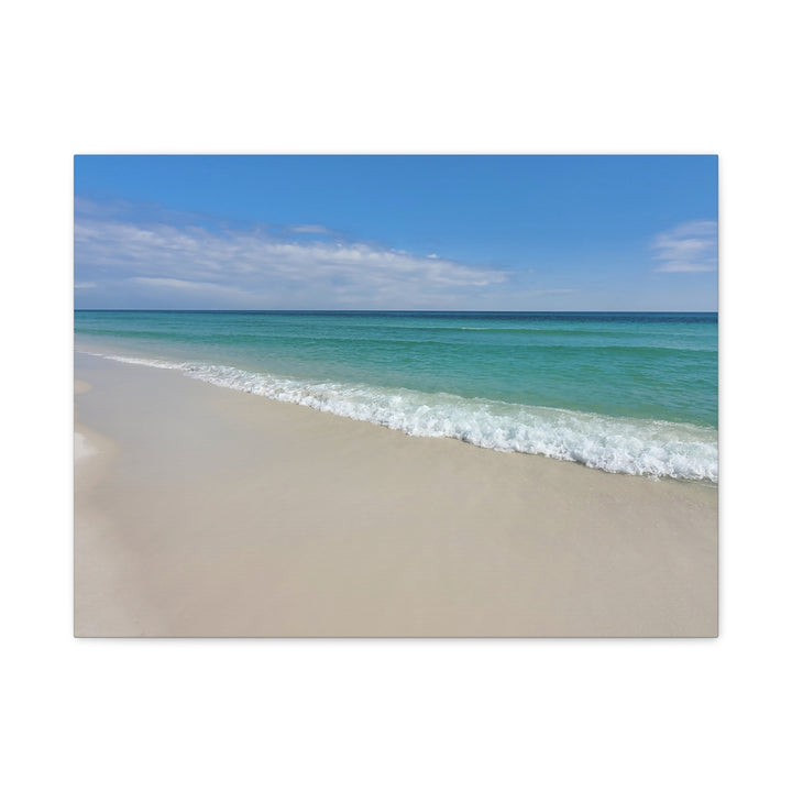 Beach Shoreline Matte Canvas Print – Tranquil Ocean Wall Art