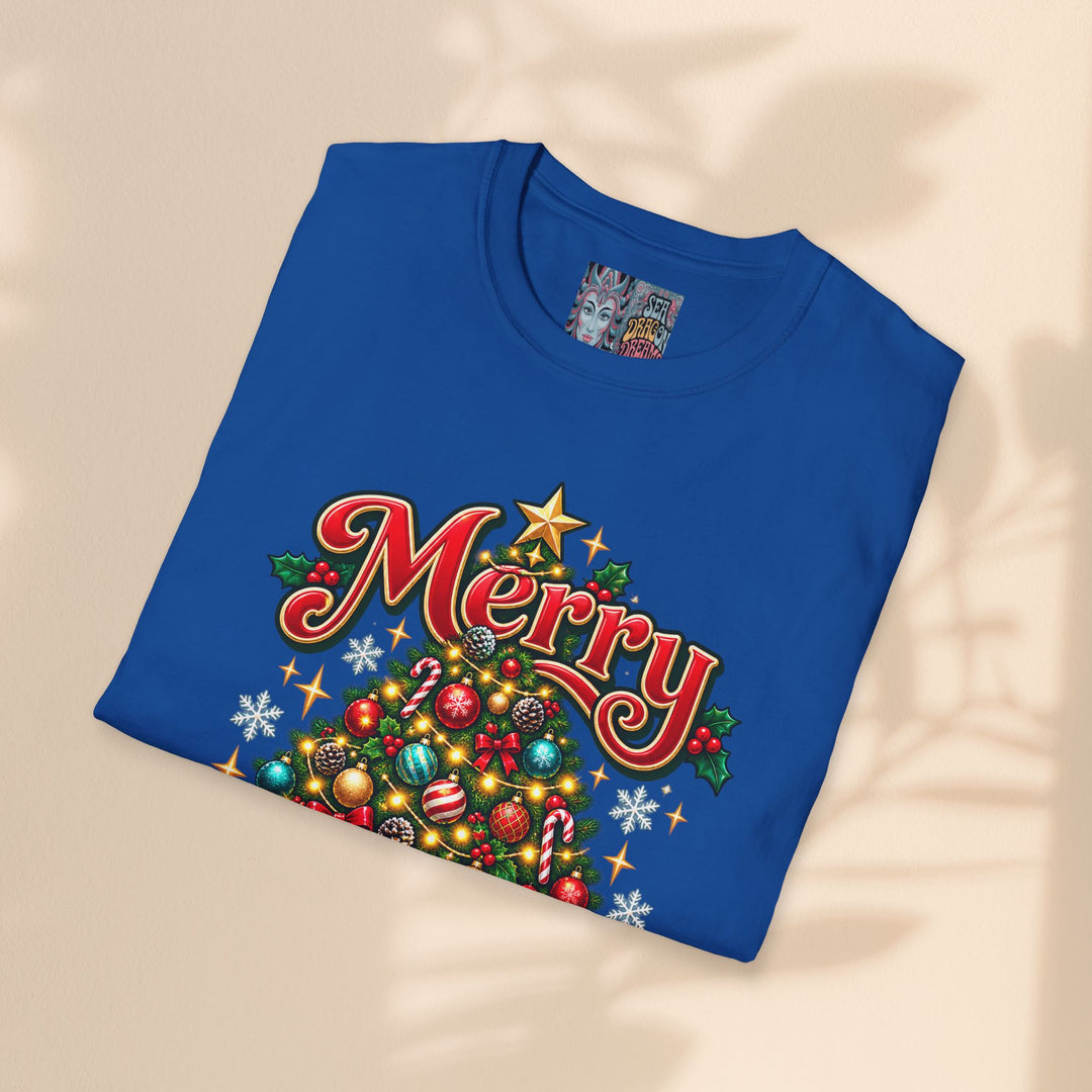 Merry & Bright Christmas T-Shirt – Festive Holiday Graphic Tee
