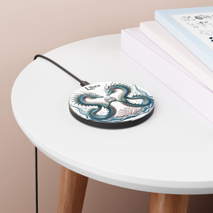 Libra Dragon Wireless Charger - Fast Charging Pad, Zodiac Decor, Astrology Gift, Home Office Accessory, Unique Tech