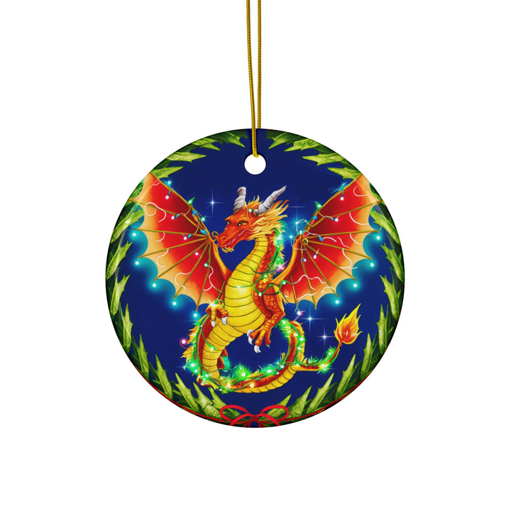 Ceramic Ornament - Dragon Christmas