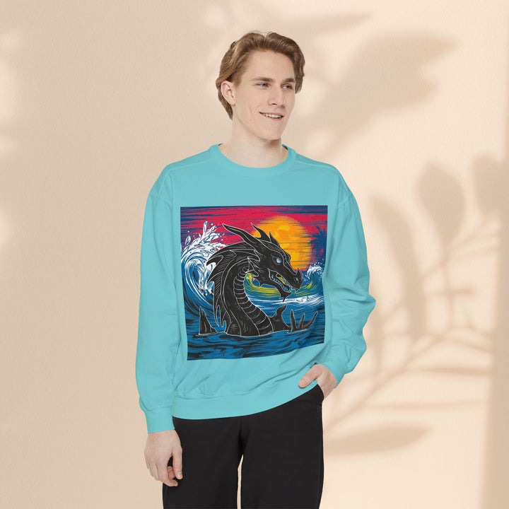 Unisex Garment-Dyed Sweatshirt - Conquering Dragon