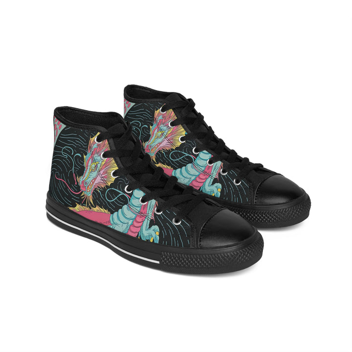 Women's Classic Sneakers - Sea Dragon Dreams Black