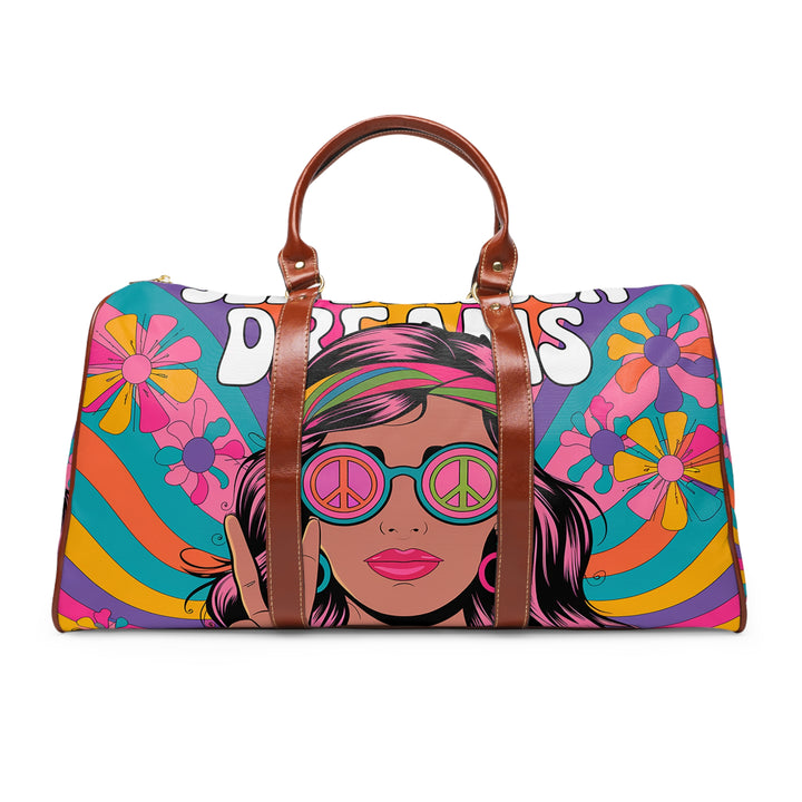 Retro Hippie Waterproof Travel Bag - Ideal for Vacation & Adventure