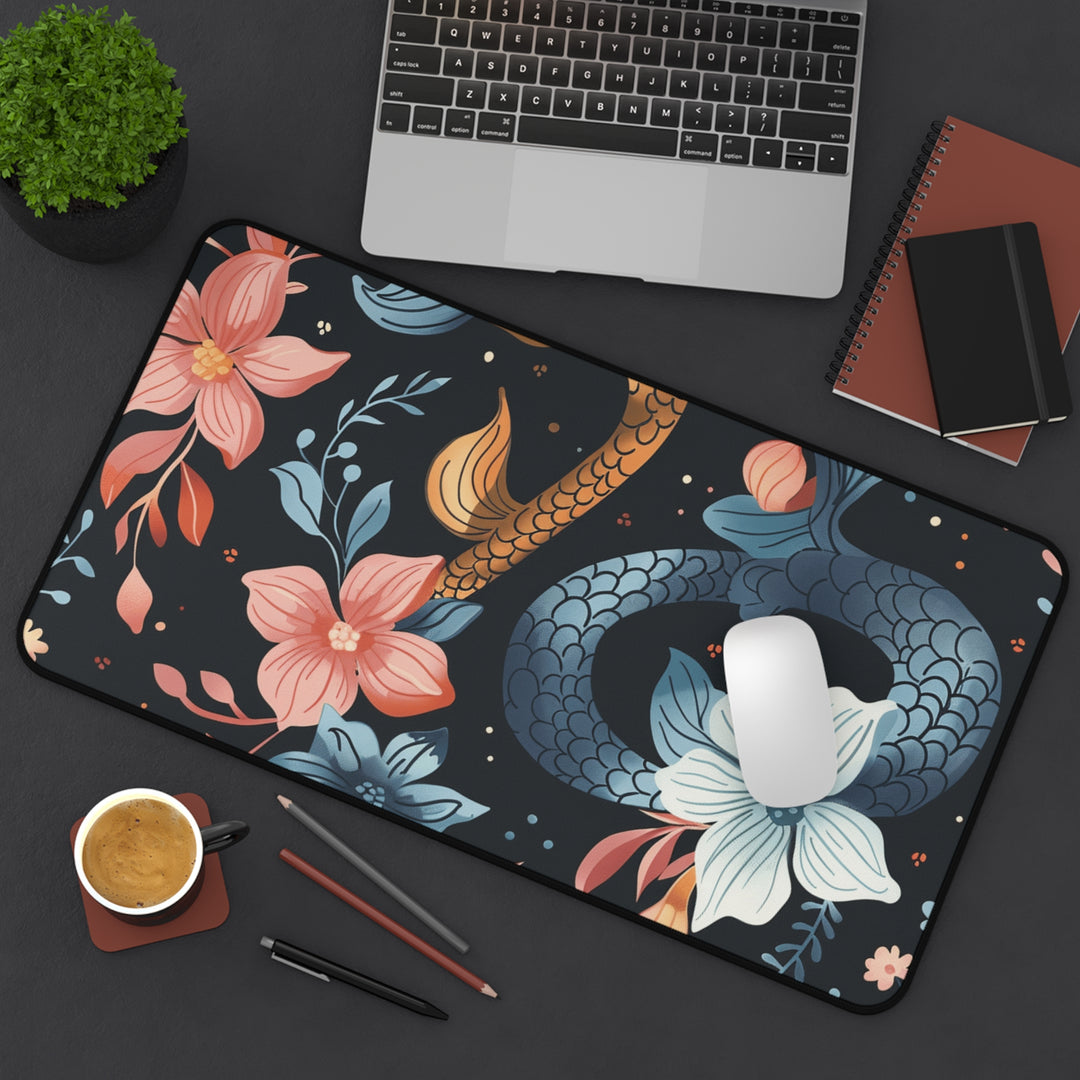 Desk Mat - Mermaid Flowers