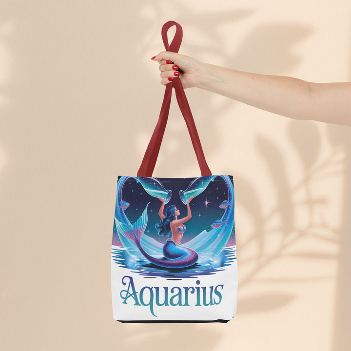 Aquarius Mermaid Tote Bag, Zodiac Gift, Astrology Tote, Women’s Bag, Beach Accessory, Stylish Carryall