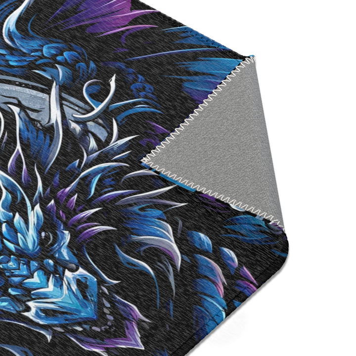 Mystical Dragon Area Rug - Bohemian Home Decor, Gift for Fantasy Lovers