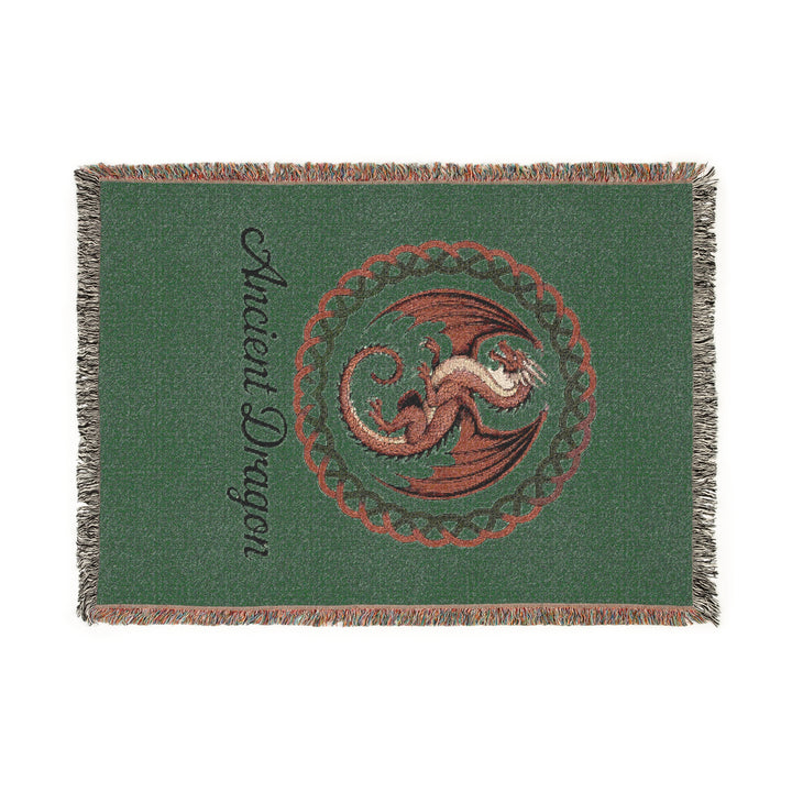 Ancient Dragon Woven Blanket – Cozy Mythical Throw, Fantasy Home Décor & Unique Gift for Dragon Lovers