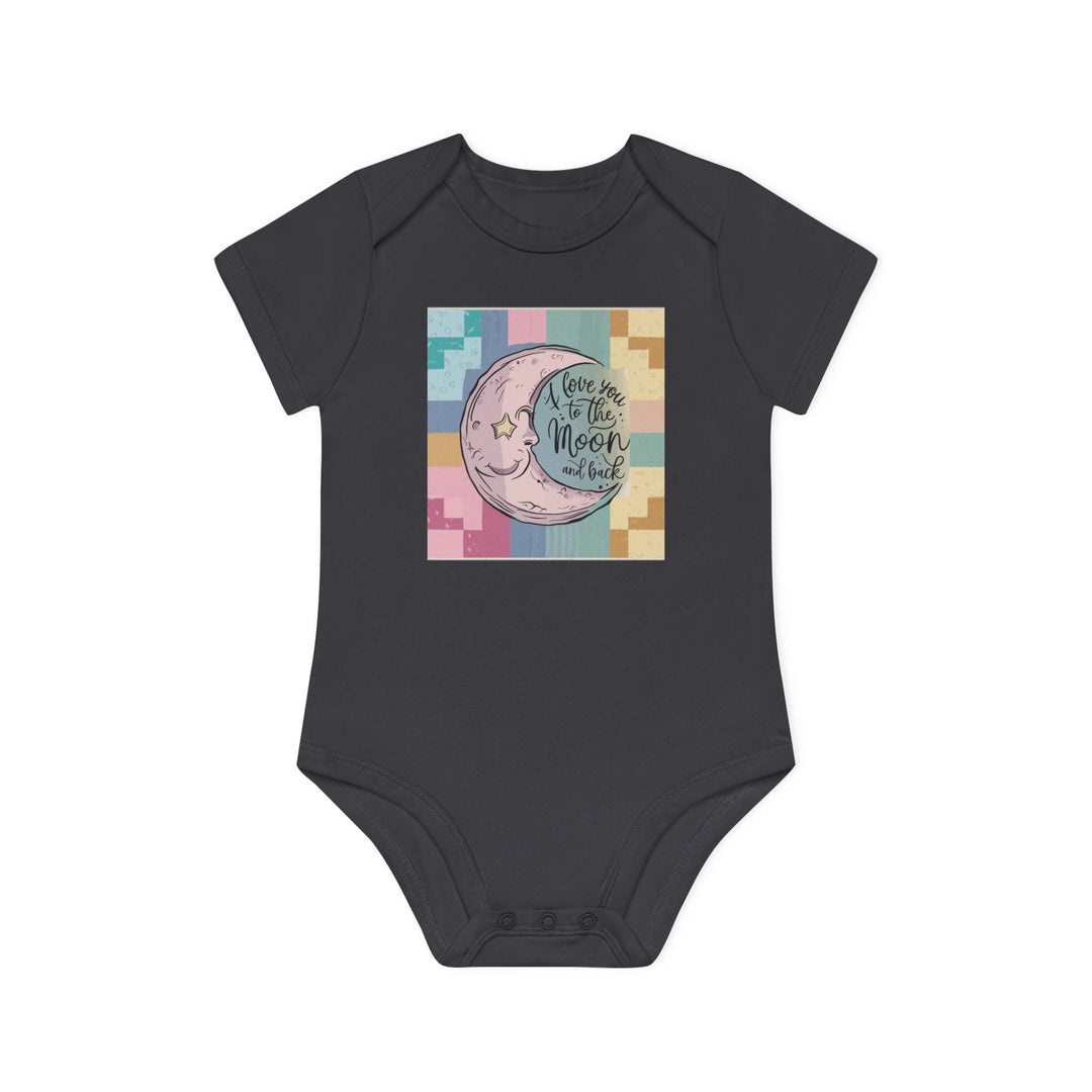 Baby Organic Short Sleeve Bodysuit - Love You To The Moon and Back