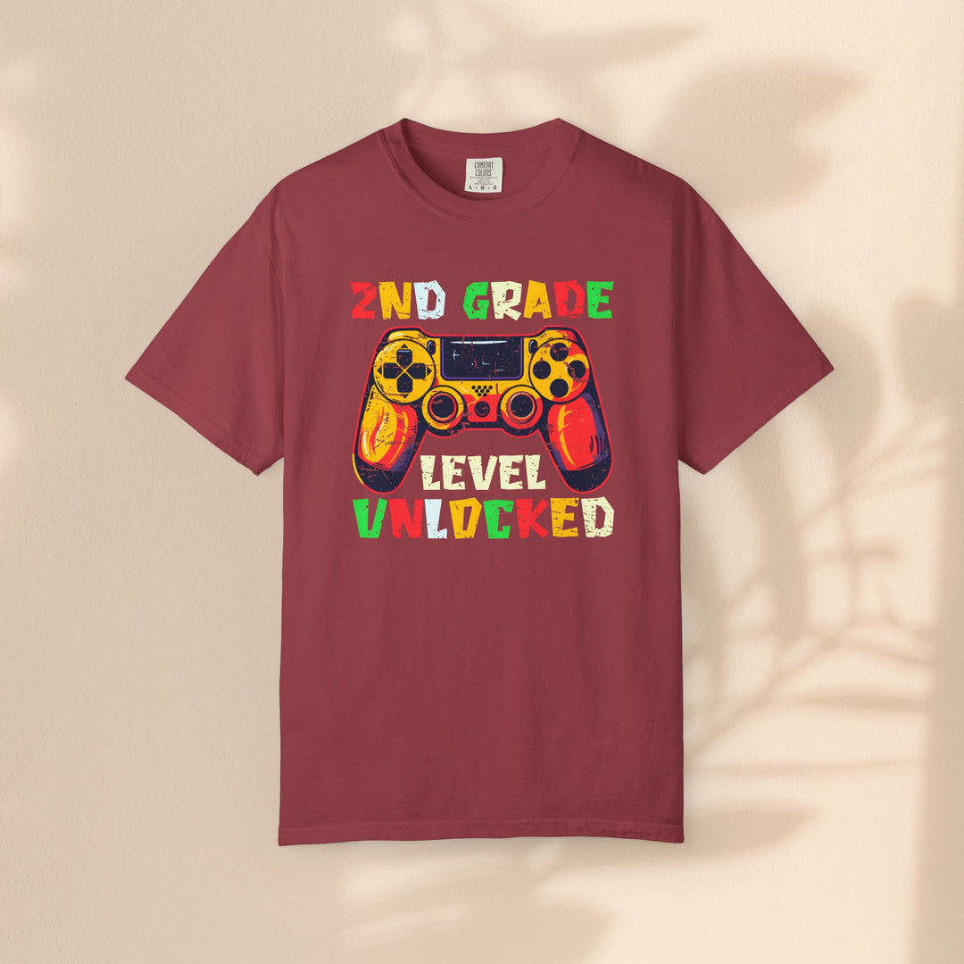 Fun Gamer T-Shirt, 2nd Grade Level Unlocked Shirt, Kids Gaming Apparel, Back to School Gift, Video Game Fan Tee