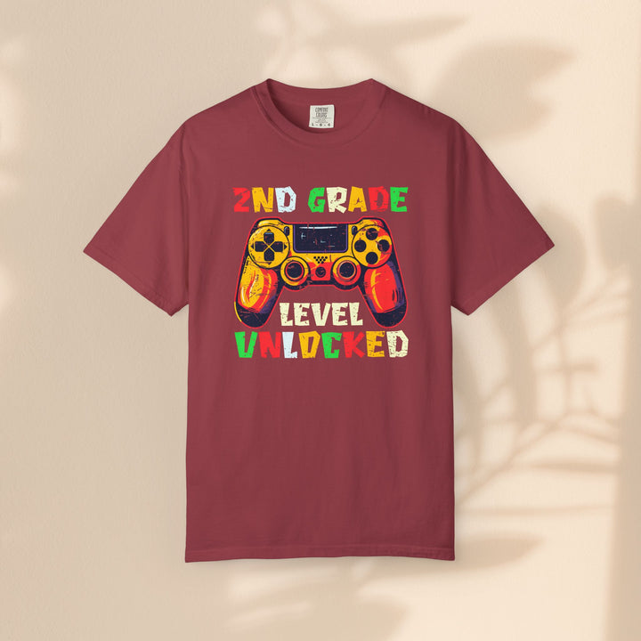 Fun Gamer T-Shirt, 2nd Grade Level Unlocked Shirt, Kids Gaming Apparel, Back to School Gift, Video Game Fan Tee