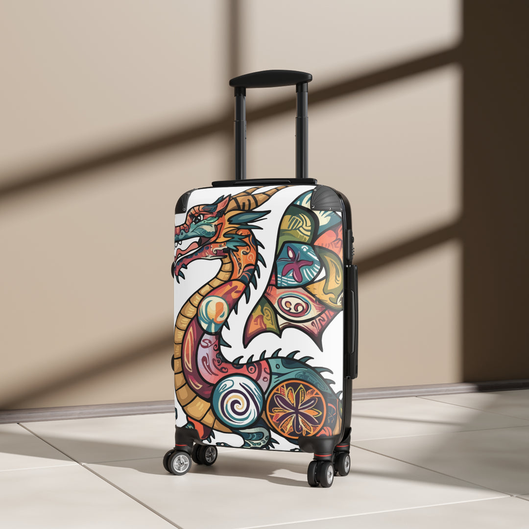 Dragon Tattoo Carry-On Suitcase — Colorful Asian Dragon Travel Luggage