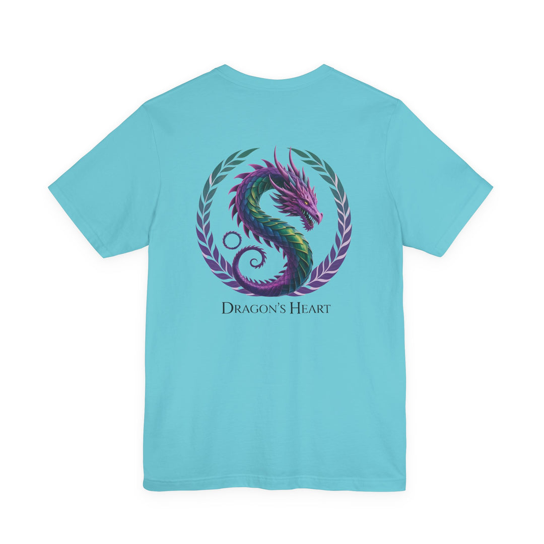 Mythical Dragon's Heart Unisex Tee, Fantasy Shirt, Gift for Gamers, Unique Dragon Design, Casual Wear, Dragon Lover's Apparel