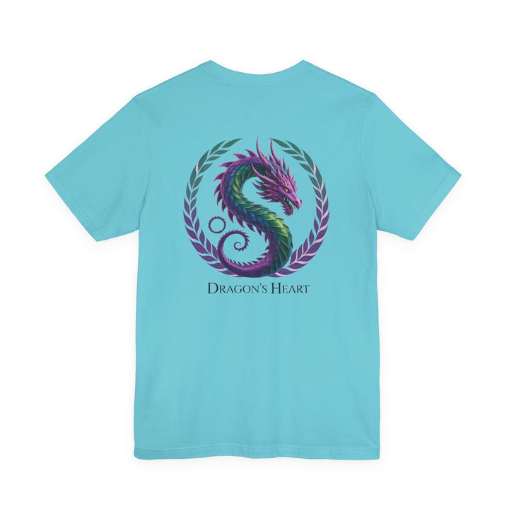 Mythical Dragon's Heart Unisex Tee, Fantasy Shirt, Gift for Gamers, Unique Dragon Design, Casual Wear, Dragon Lover's Apparel