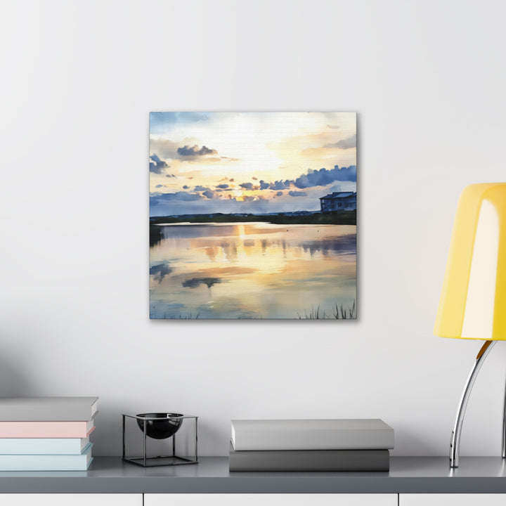 Serene Sunset Landscape Canvas Wall Art