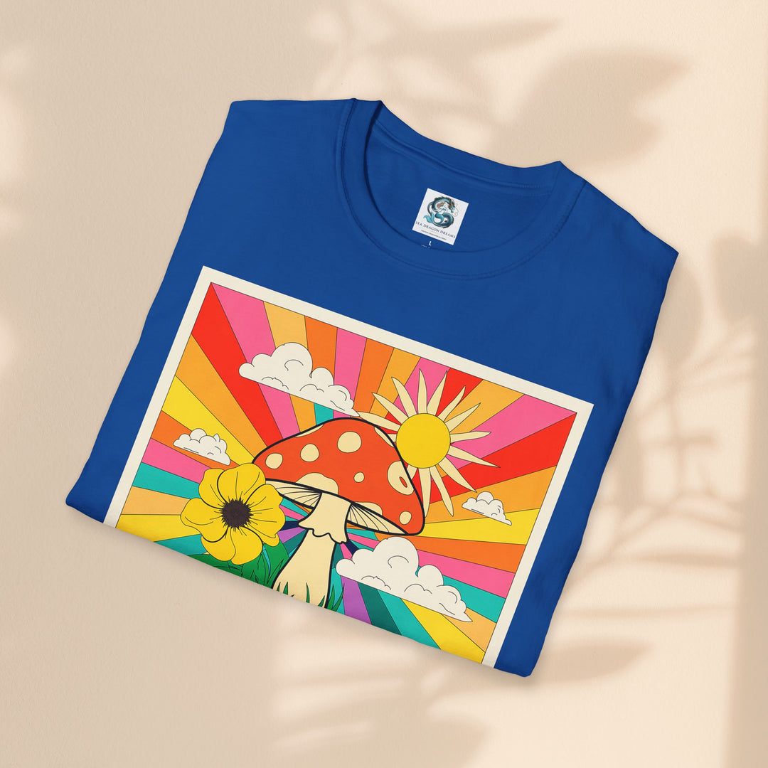Feeling Groovy Unisex T-Shirt - Retro Mushroom Design