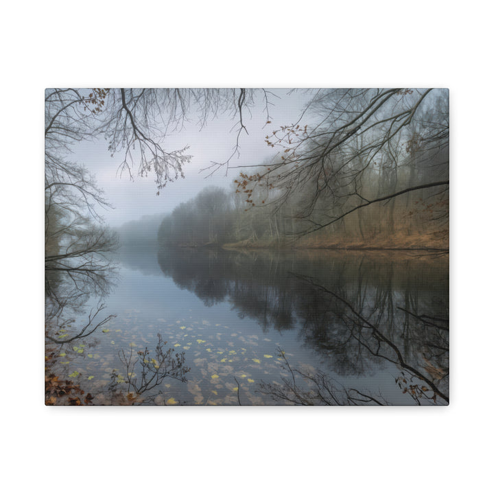 Foggy River Landscape Canvas Print – Nature Wall Art
