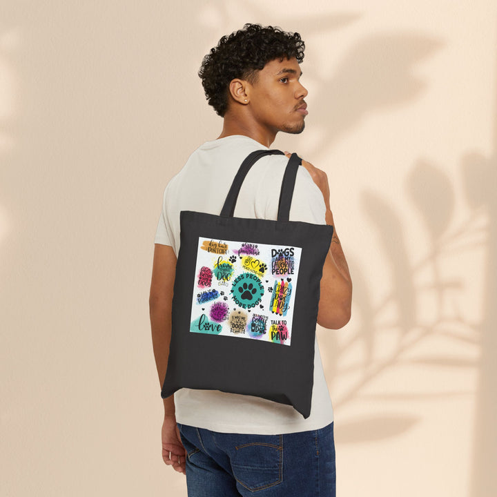 Cotton Canvas Tote Bag - Dogs Are My Favorite People