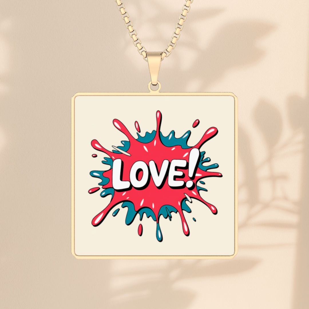 Square Love! Pendant Necklace