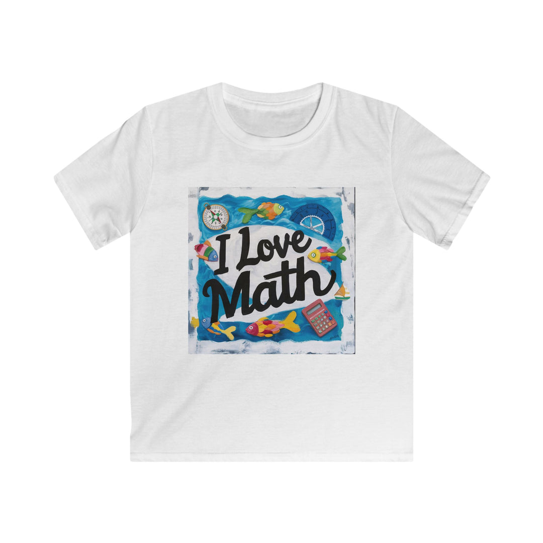 Kids Softstyle Tee - I Love Math