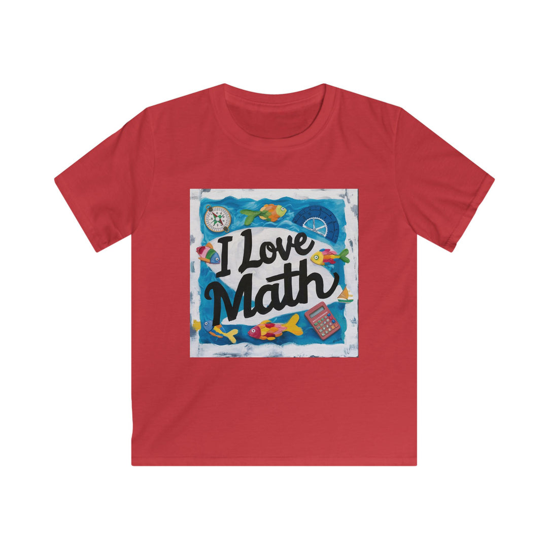 Kids Softstyle Tee - I Love Math