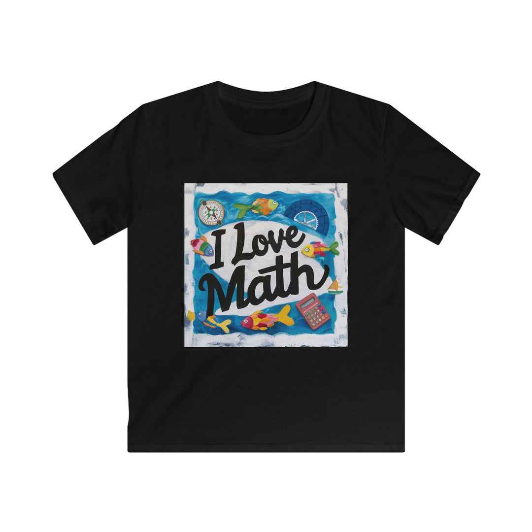 Kids Softstyle Tee - I Love Math