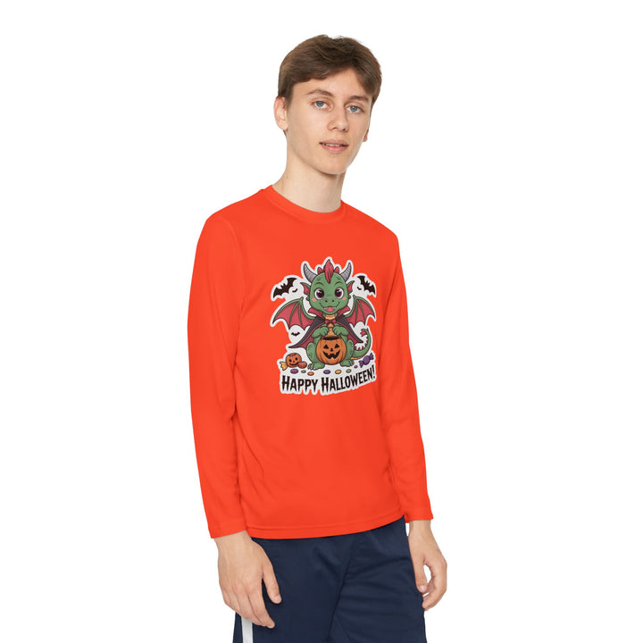 Halloween Youth Long Sleeve Tee, Cozy Tee for Kids, Spooky Costume Alternative, Perfect for Halloween Parties, Trick-Or-Treating
