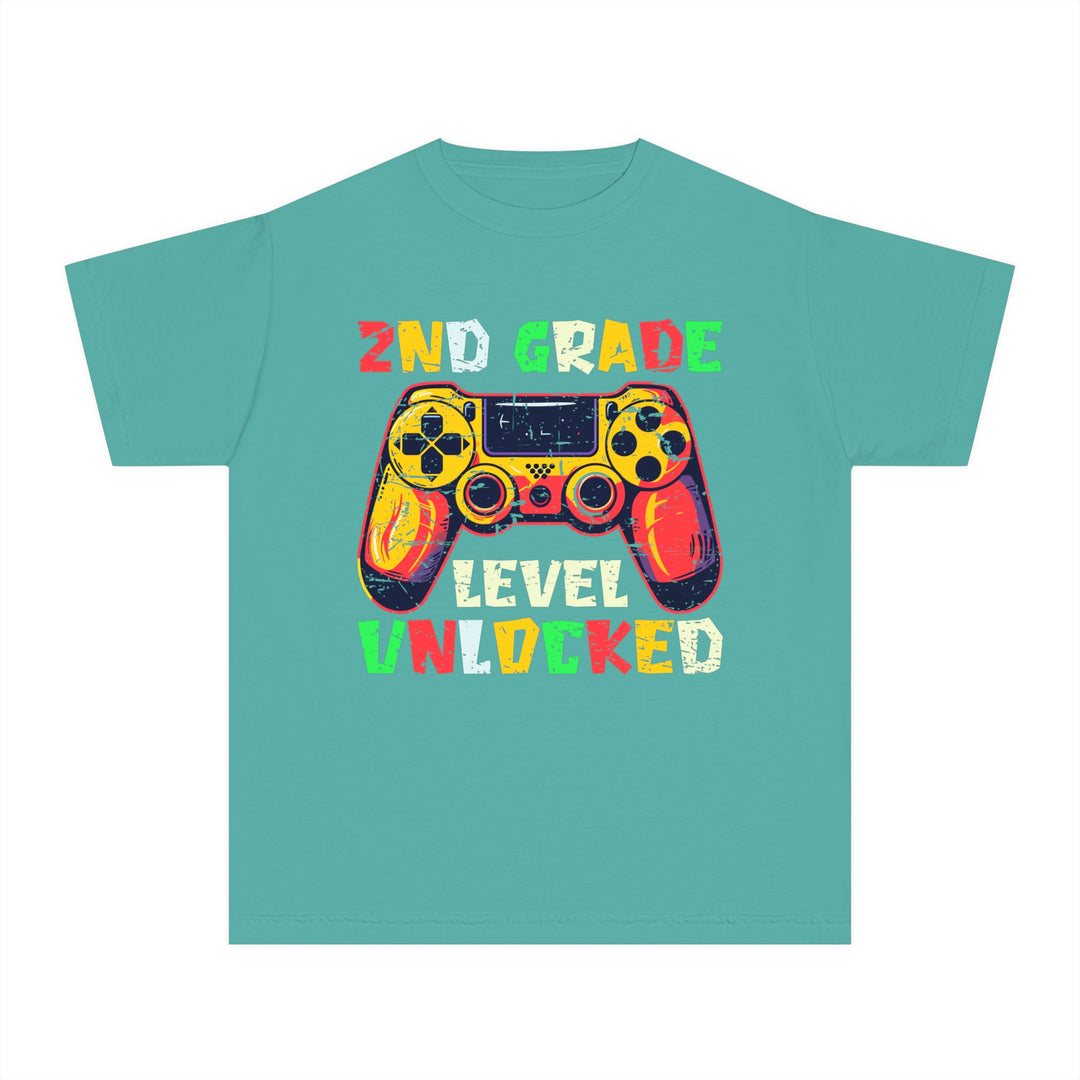 Gaming Graduation Youth Tee - 2nd Grade Level Unlocked, Kids Gamer Shirt, Back to School, Birthday Gift, Fun Playwear, Video Game Apparel