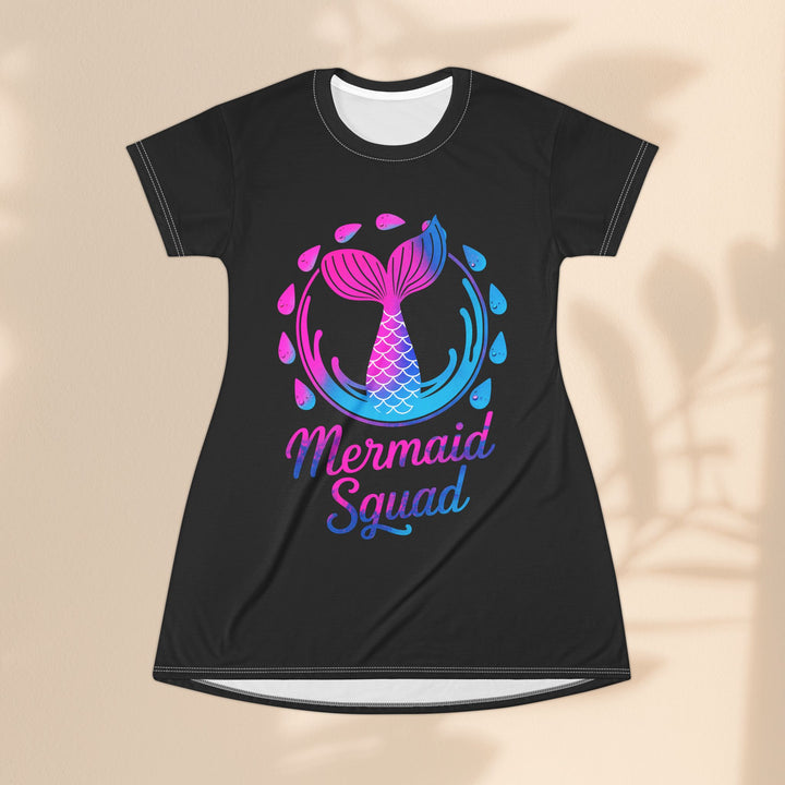 T-Shirt Dress (AOP) - Mermaid Squad