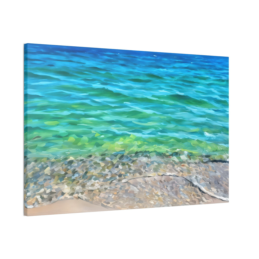 Coastal Serenity Seascape Canvas Art Print