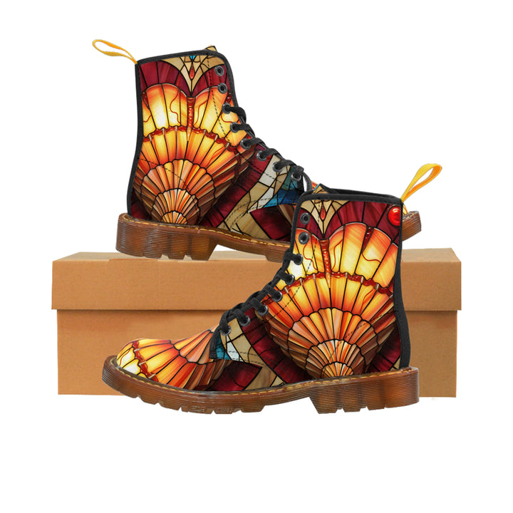 Women's Canvas Boots - Heart Shells