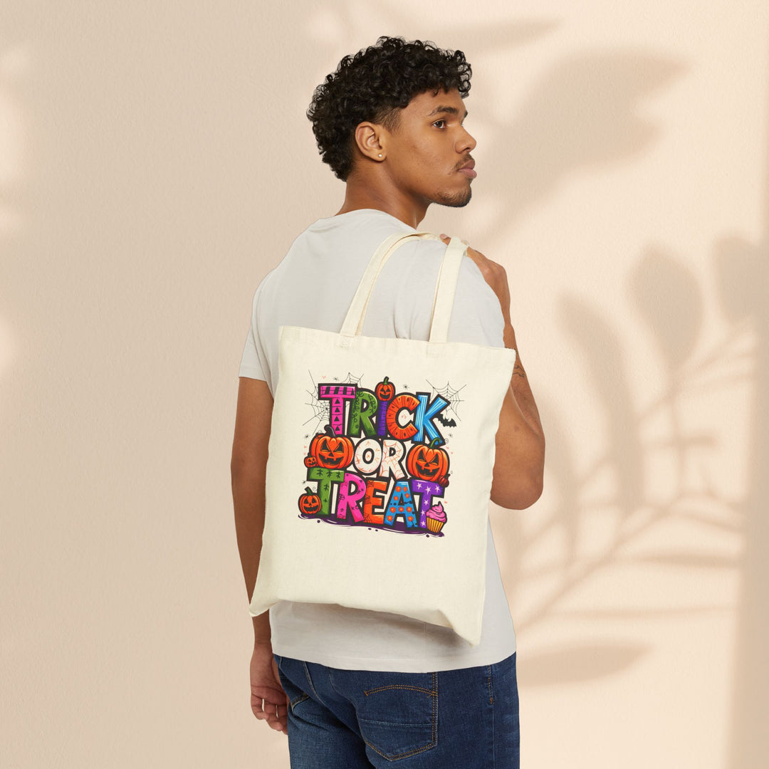 Halloween Trick or Treat Tote Bag - Cotton Canvas
