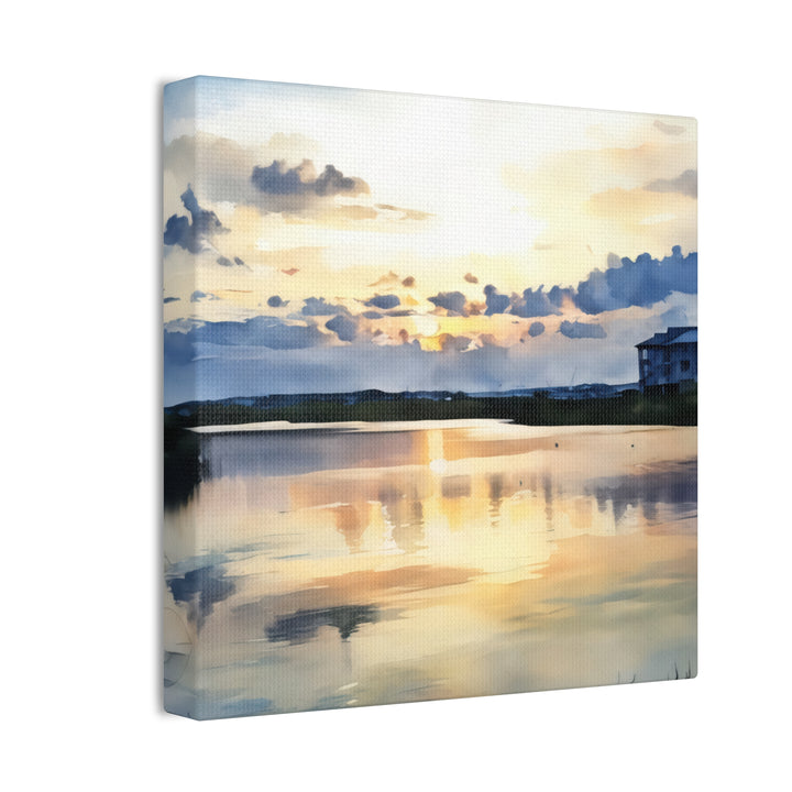 Serene Sunset Landscape Canvas Wall Art