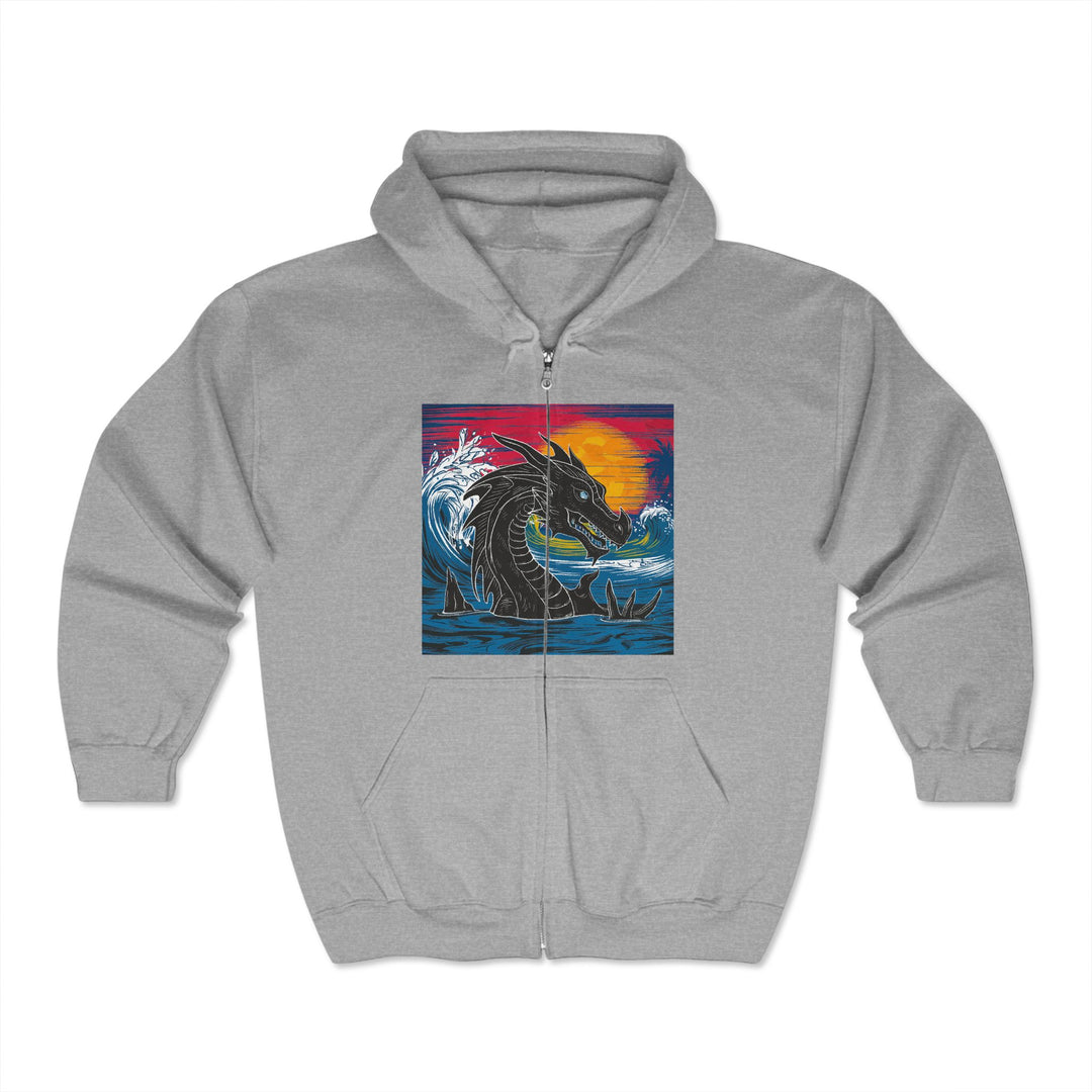 Unisex Heavy Blend™ Full Zip Hooded Sweatshirt - Conquering Dragon