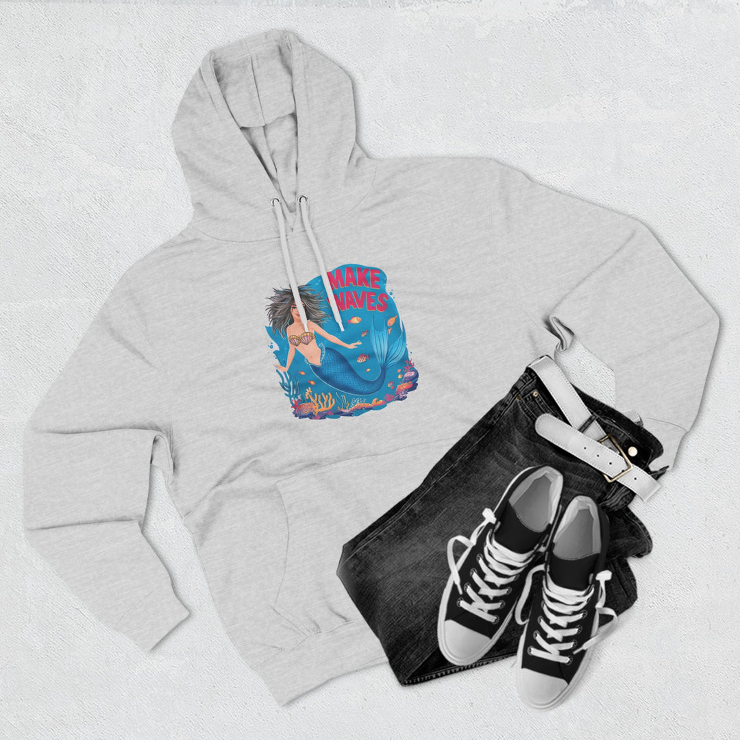 Three-Panel Fleece Hoodie - Make Waves