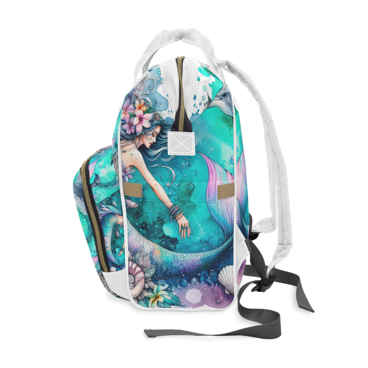 Multifunctional Diaper Backpack - Mermaids and Dolphins