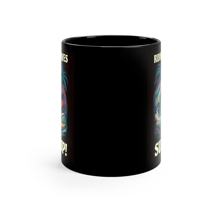 Black Coffee Mug, 11oz - Surf's Up