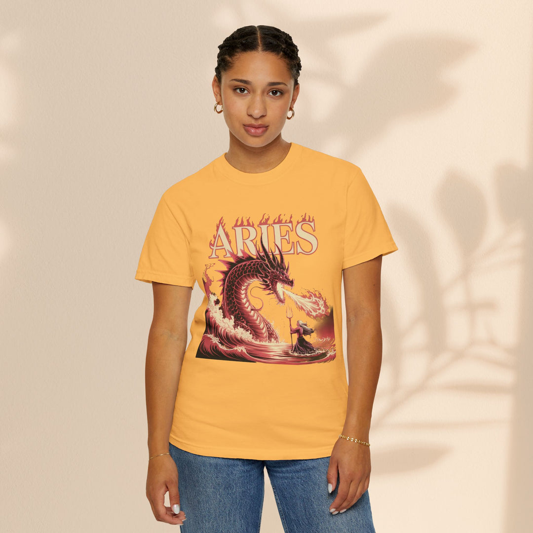 Aries Graphic T-Shirt: Unisex Astrology Tee, Zodiac Shirt for Birthdays & Everyday Wear, Perfect Gift for Aries Friends