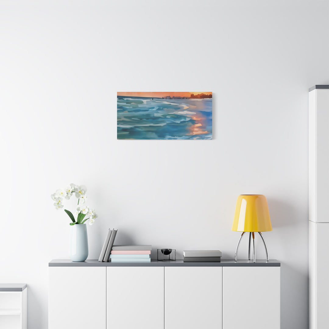 Coastal Sunset Canvas Art – Ocean and Beach Wall Décor