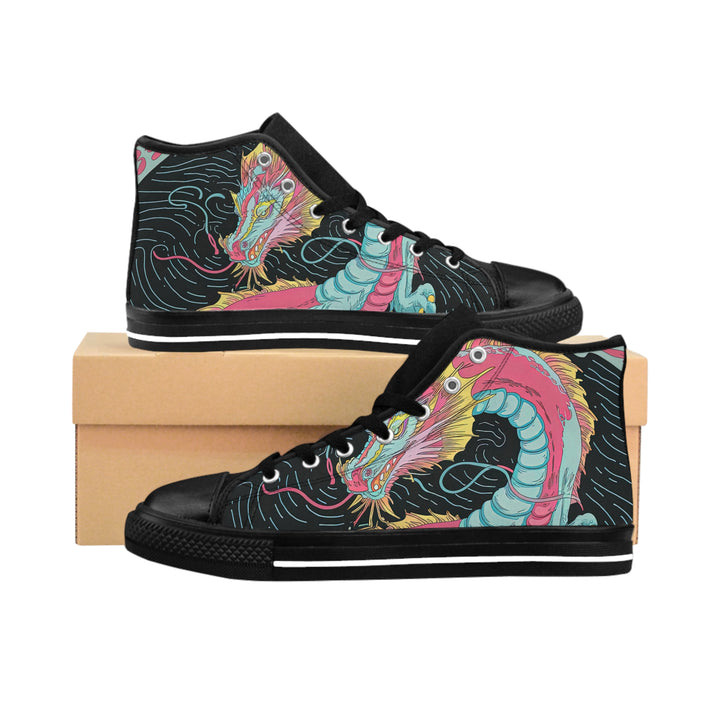 Women's Classic Sneakers - Sea Dragon Dreams Black