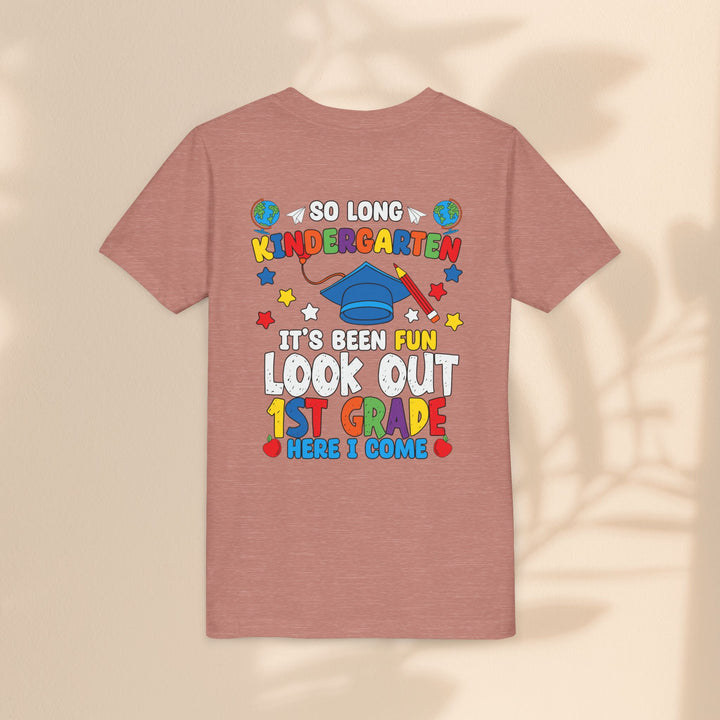 Look Out First Grade Here I Come T-Shirt - Graduation Celebration Tee, Kindergarten to 1st Grade Transition T-Shirt,