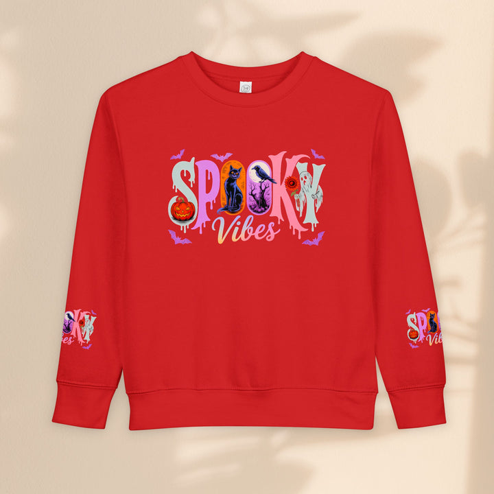 Toddler Spooky Vibes Sweatshirt - Halloween Kids Outfit