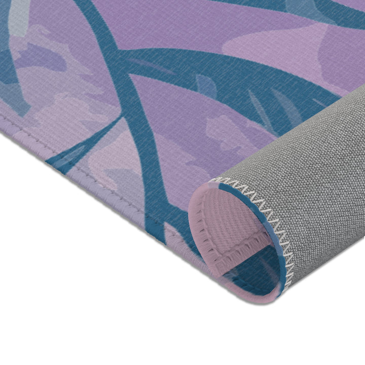 Boho Chic Area Rug - Purple Seaweed Home Decor Mat for Living Room