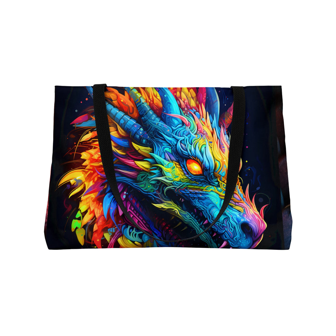 Neon Dragon Weekender Tote Bag