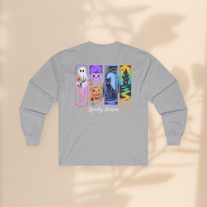 Spooky Season Long Sleeve Tee, Halloween Apparel, Ghost T-Shirt