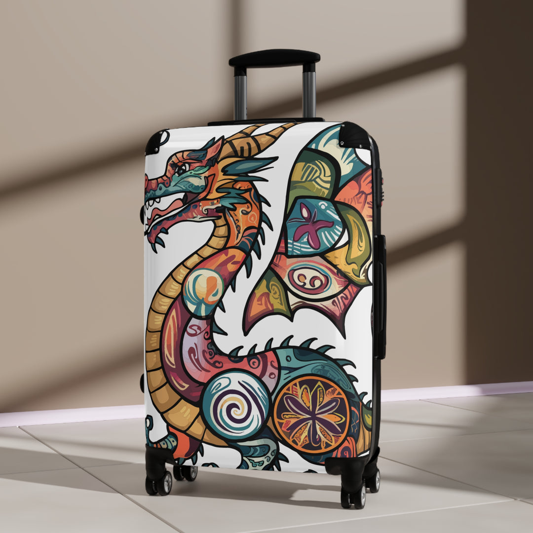 Dragon Tattoo Carry-On Suitcase — Colorful Asian Dragon Travel Luggage