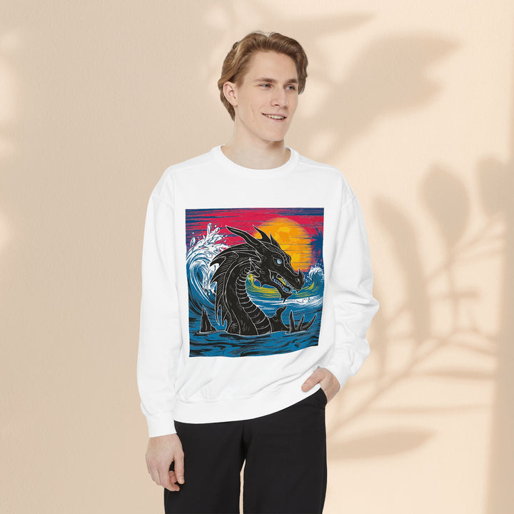 Unisex Garment-Dyed Sweatshirt - Conquering Dragon