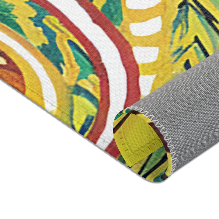 Vibrant Gold Dragon Area Rug